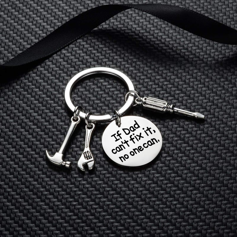 YEEQIN If Dad Can't Fix It No One Can Screwdriver Wrench Hammer Key Chain Ring Tool Charms Keychain Key Chain Gift for Dad - Image 5